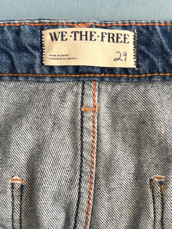 NWT Free People We The Free Palmer Tunnel Vision Baggy Relaxed Cuffed Jeans - Picture 7 of 8